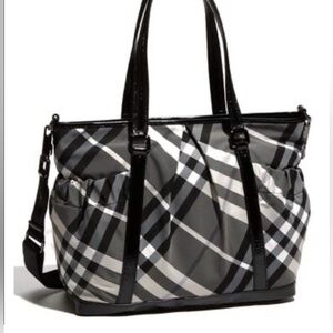 Burberry Black Nova Check Nylon Diaper Bag
